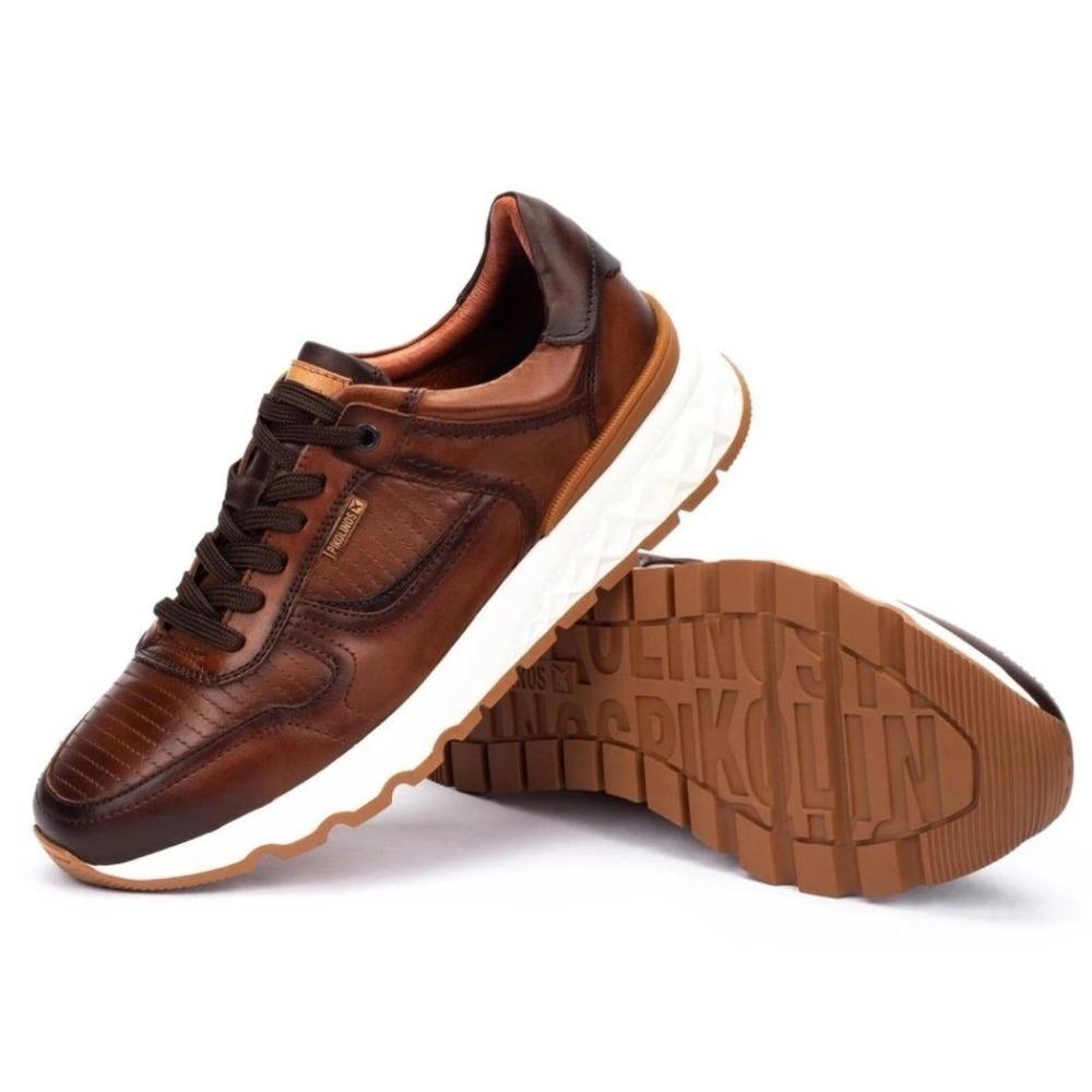 Pikolinos Aranda Lightweight Sneakers Men 45 Brown Leather Handstitched Gorpcore